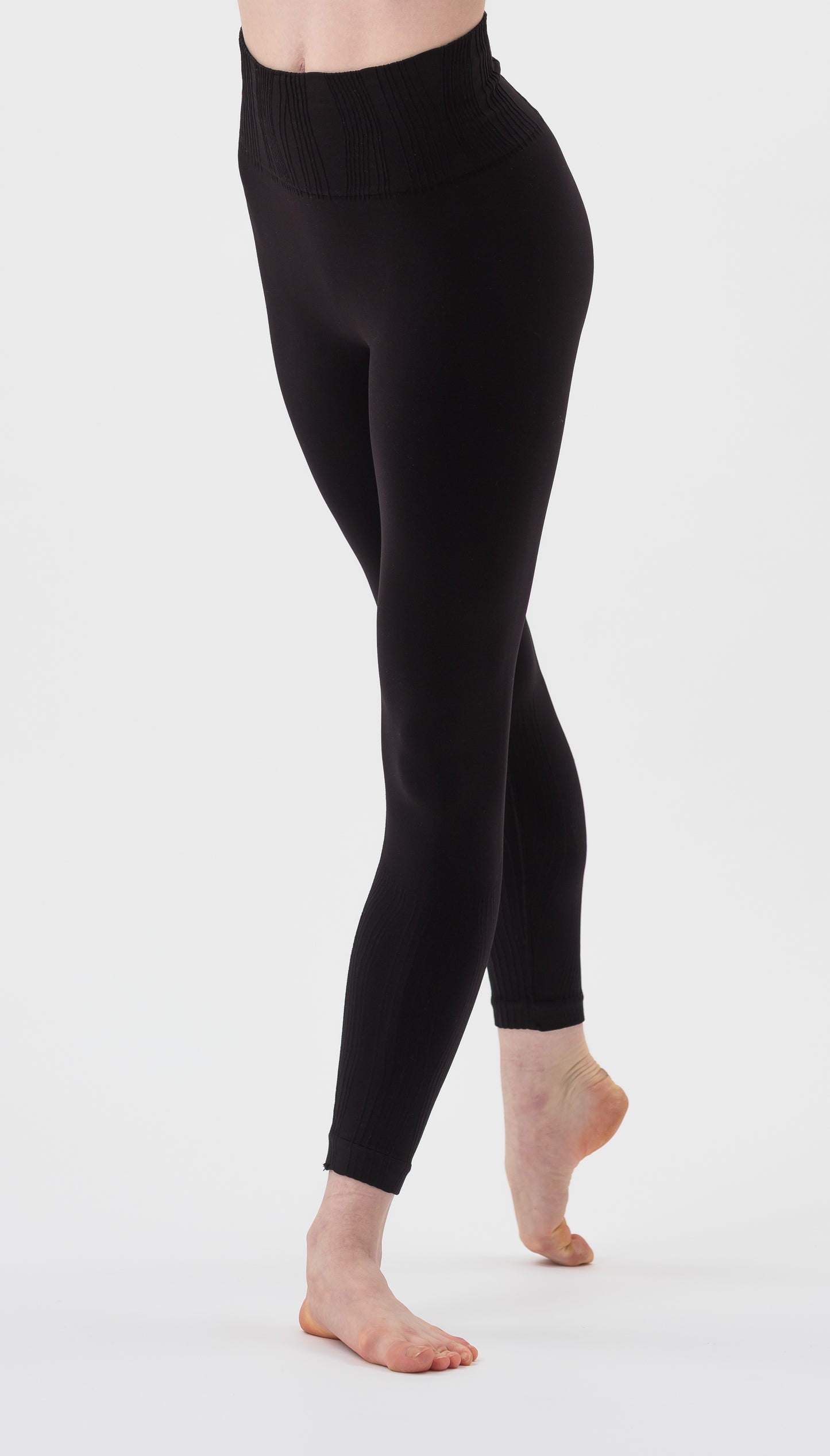 Leggings de danse taille haute PriDance – Ceinture large sans couture, motif en relief (181)
