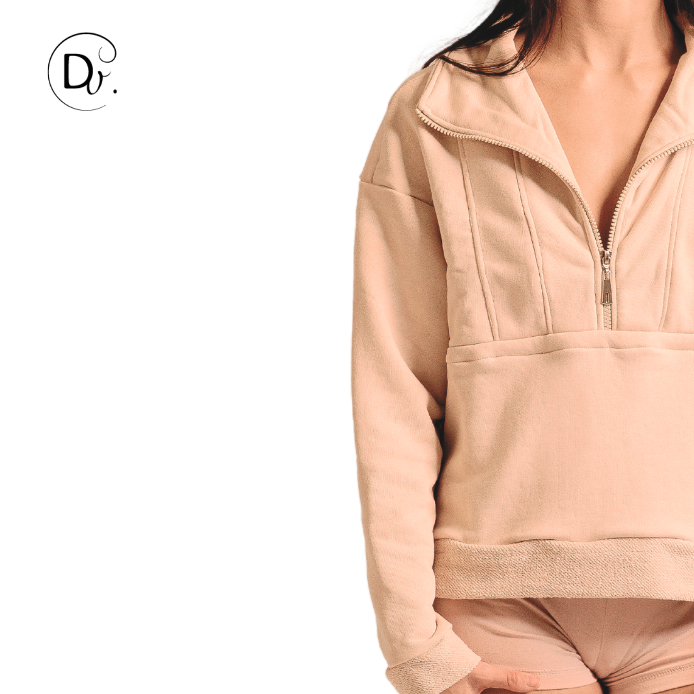 Pull NOÉ Dansez-Vous? – Haut de danse en coton noir avec encolure zippée