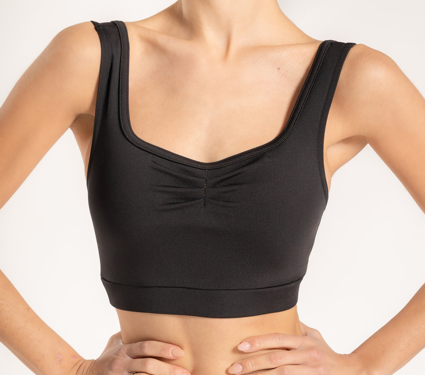 Brassière BREE PRO Dansez-Vous? – Devant cœur, encolure froncée, bandes élastiques