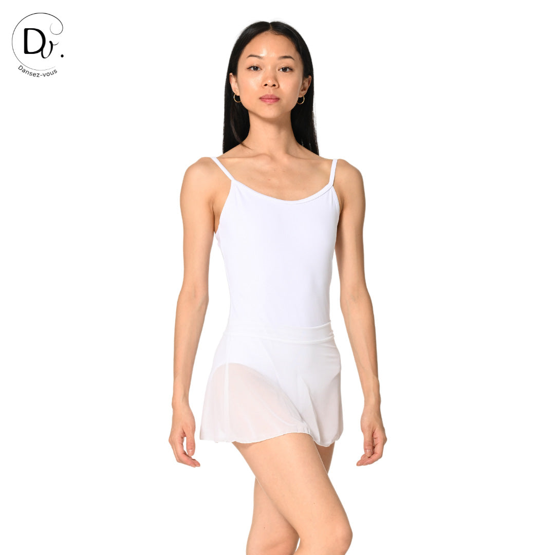 Jupe de danse JULIE en maille extensible Dansez-Vous? – Voile fluide, ceinture plate, 14 couleurs disponibles