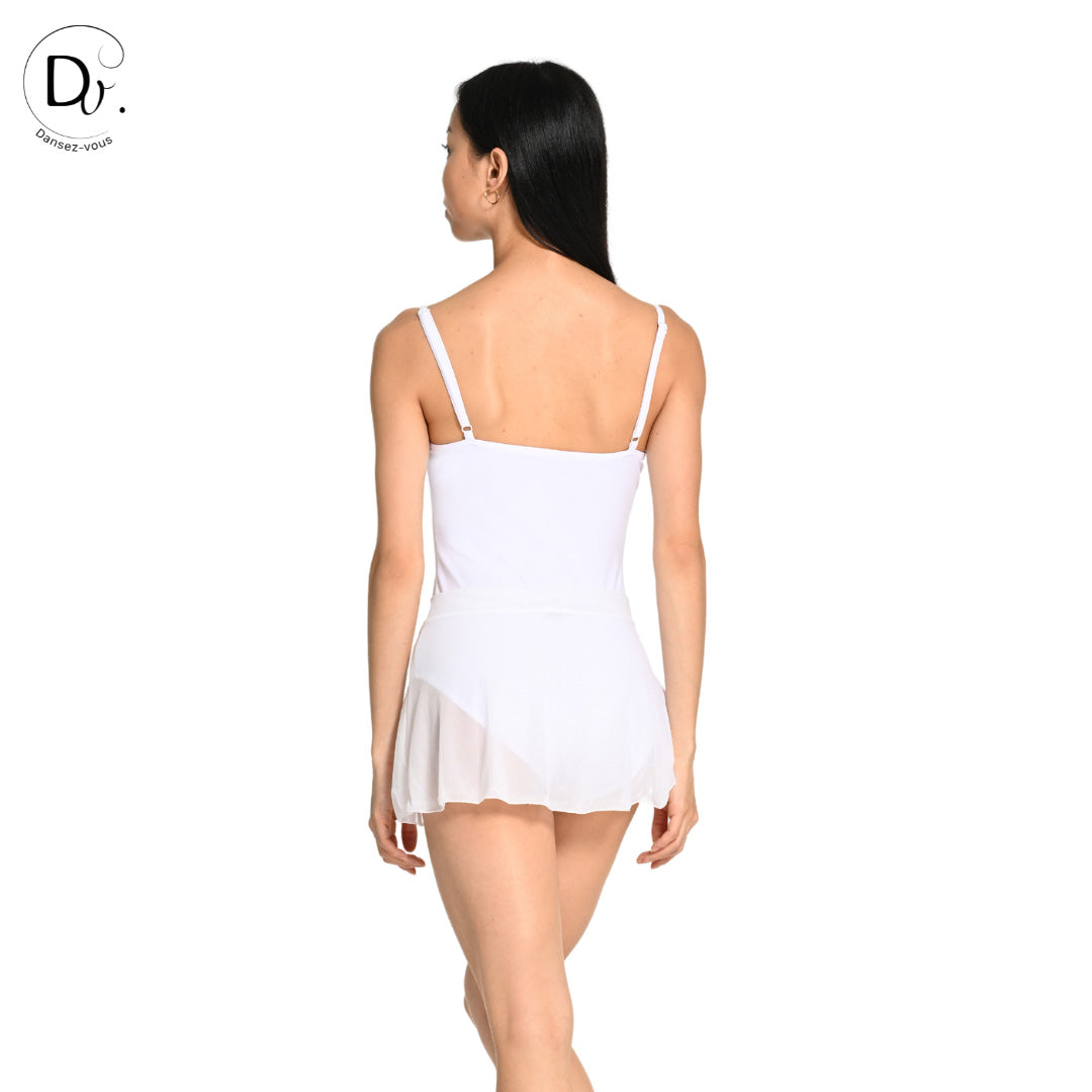 Jupe de danse JULIE en maille extensible Dansez-Vous? – Voile fluide, ceinture plate, 14 couleurs disponibles