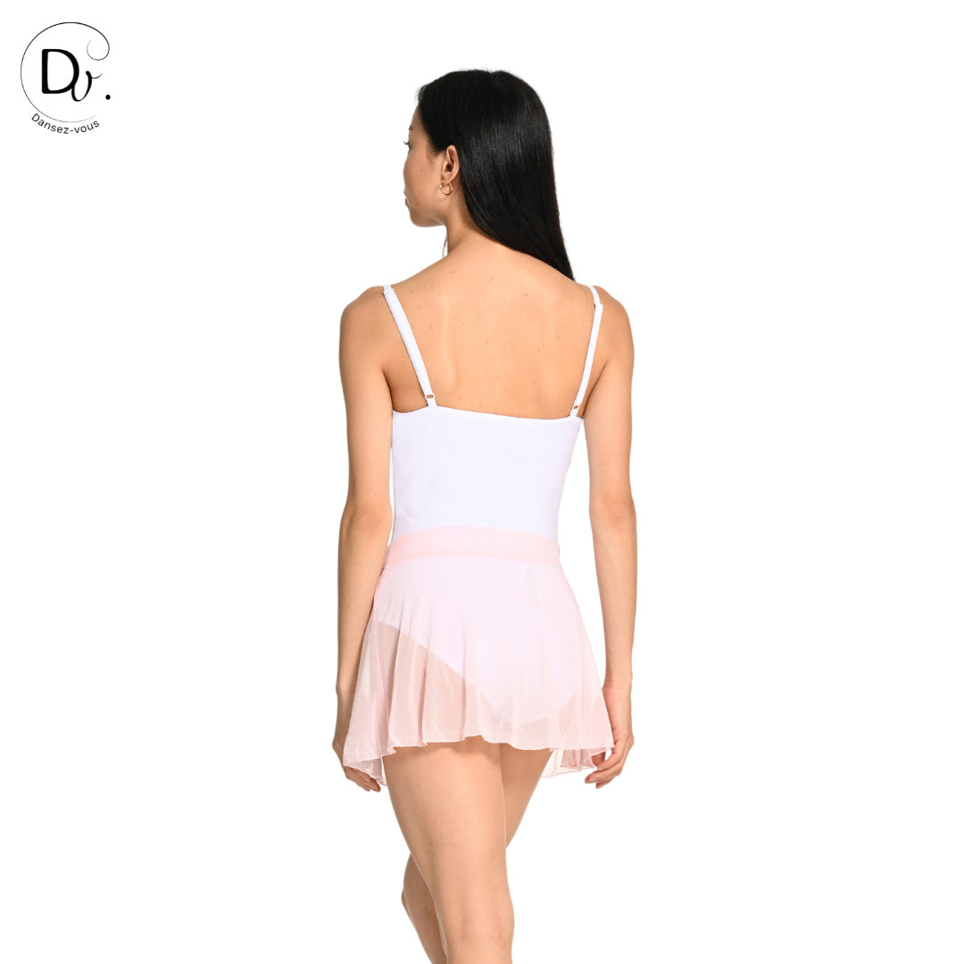Jupe de danse JULIE en maille extensible Dansez-Vous? – Voile fluide, ceinture plate, 14 couleurs disponibles