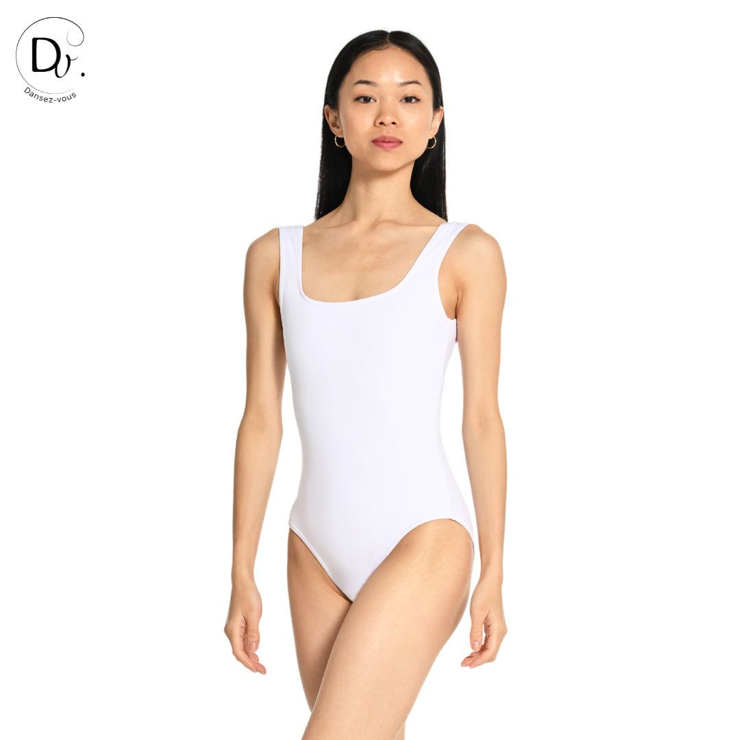 Justaucorps adulte LARA Dansez-Vous? – Microfibre douce, larges bretelles, dos carré