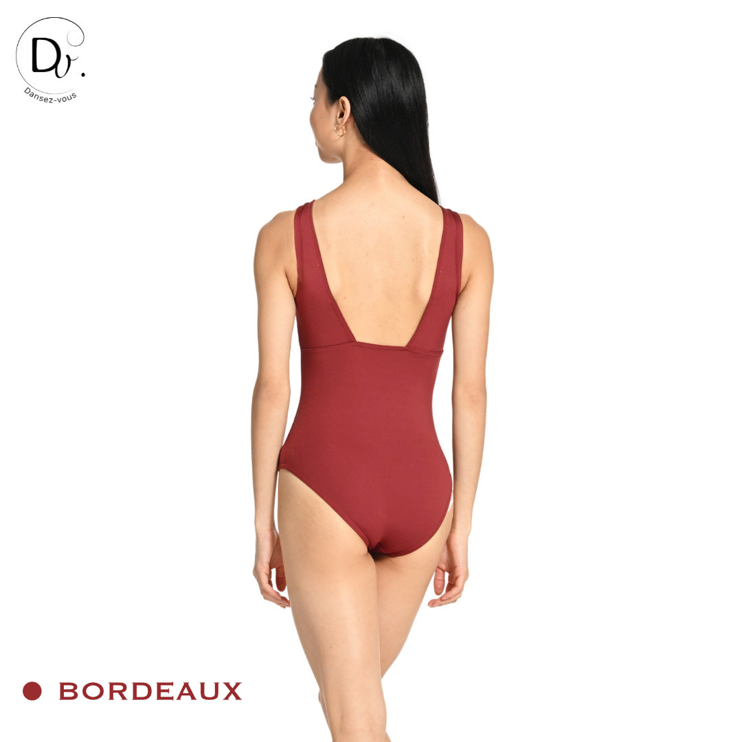 Justaucorps adulte LARA Dansez-Vous? – Microfibre douce, larges bretelles, dos carré
