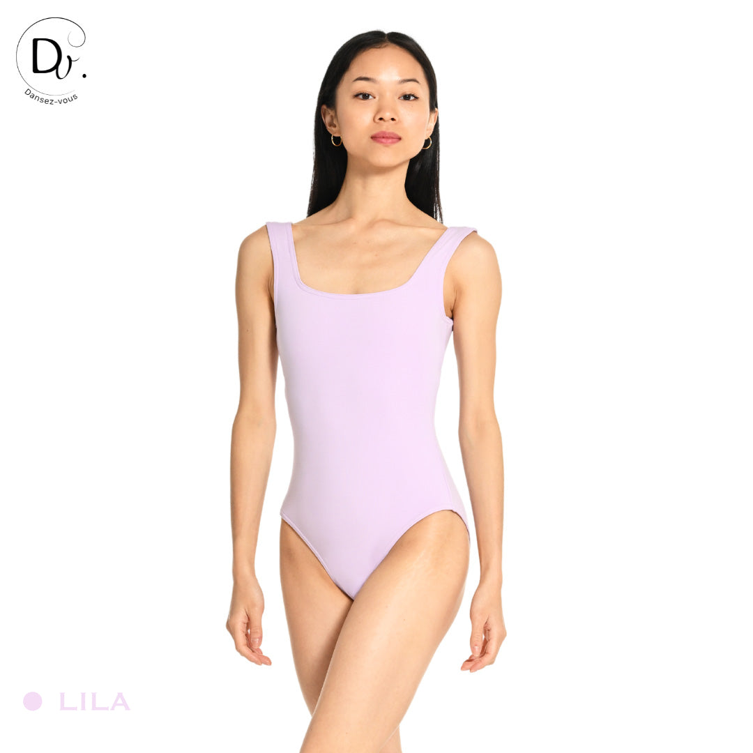 Justaucorps adulte LARA Dansez-Vous? – Microfibre douce, larges bretelles, dos carré