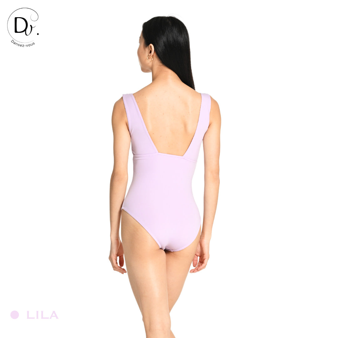 Justaucorps adulte LARA Dansez-Vous? – Microfibre douce, larges bretelles, dos carré