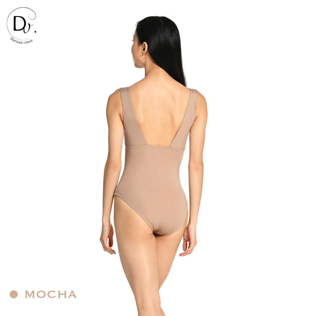 Justaucorps adulte LARA Dansez-Vous? – Microfibre douce, larges bretelles, dos carré
