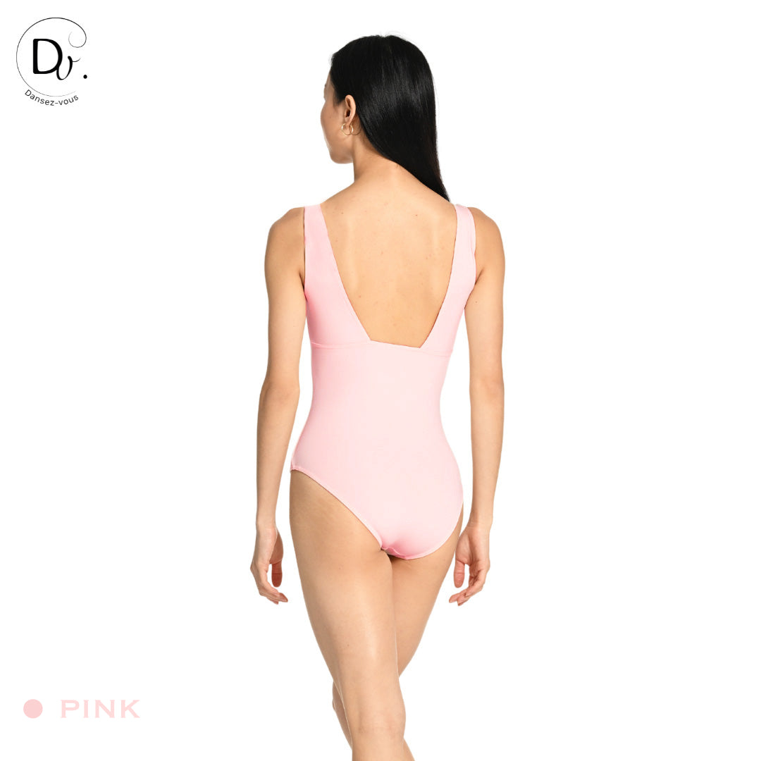 Justaucorps adulte LARA Dansez-Vous? – Microfibre douce, larges bretelles, dos carré