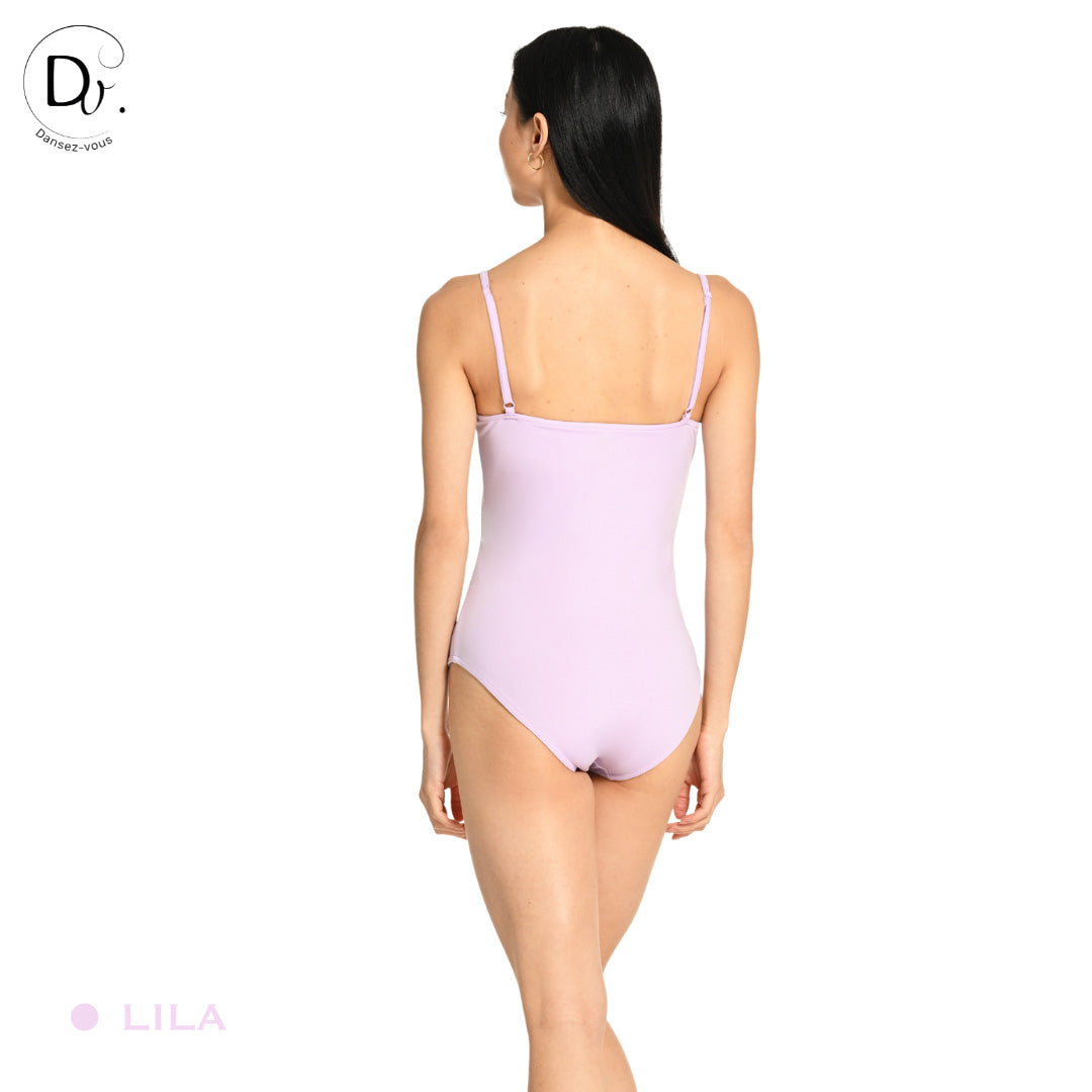 Justaucorps adulte LORA Dansez-Vous? – Microfibre douce, fines bretelles réglables, 15 coloris