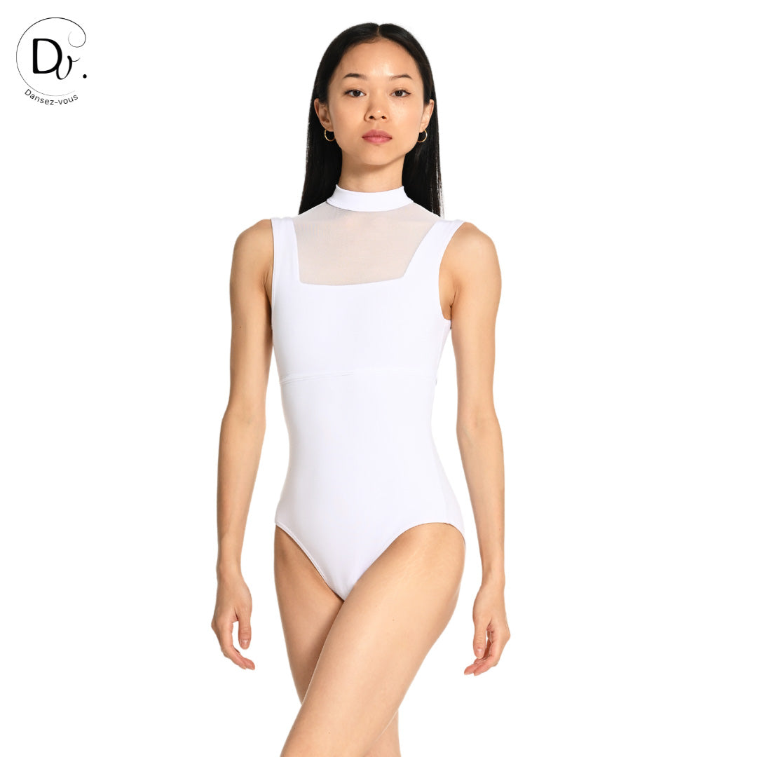 Justaucorps OLGA Dansez-Vous? – Col officier, larges bretelles, microfibre douce