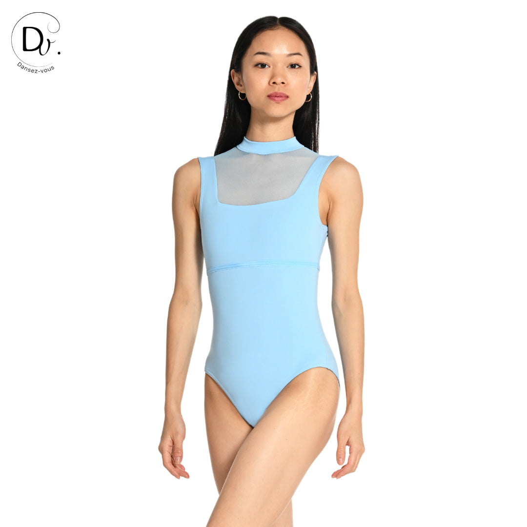 Justaucorps OLGA Dansez-Vous? – Col officier, larges bretelles, microfibre douce