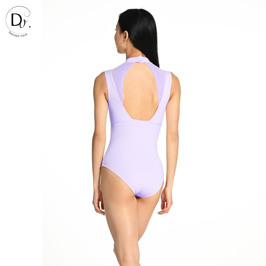 Justaucorps OLGA Dansez-Vous? – Col officier, larges bretelles, microfibre douce