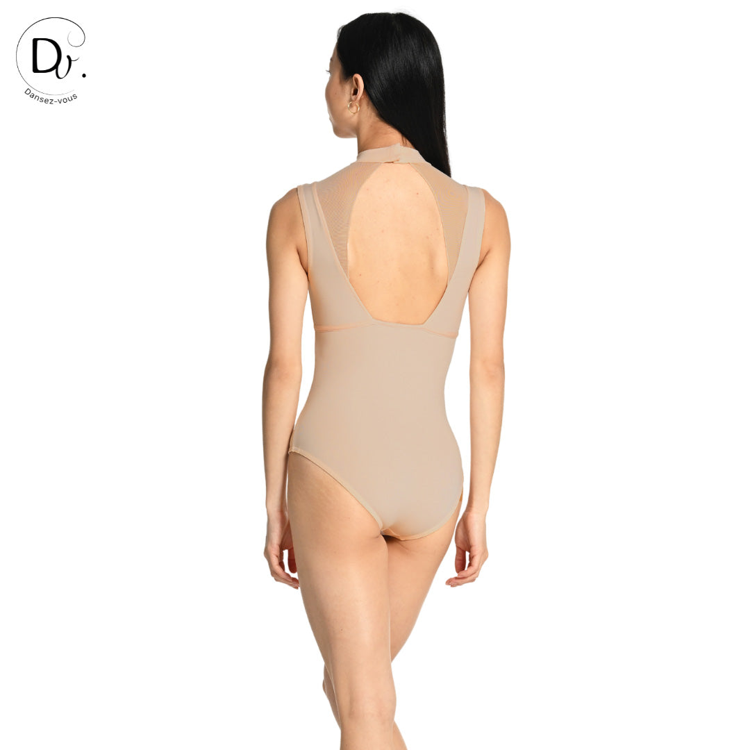 Justaucorps OLGA Dansez-Vous? – Col officier, larges bretelles, microfibre douce
