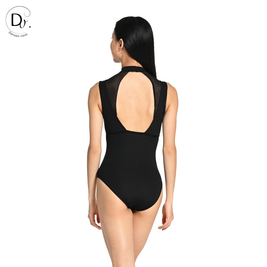 Justaucorps OLGA Dansez-Vous? – Col officier, larges bretelles, microfibre douce