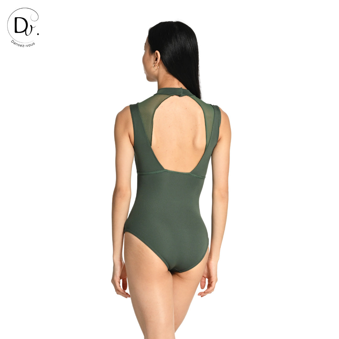 Justaucorps OLGA Dansez-Vous? – Col officier, larges bretelles, microfibre douce