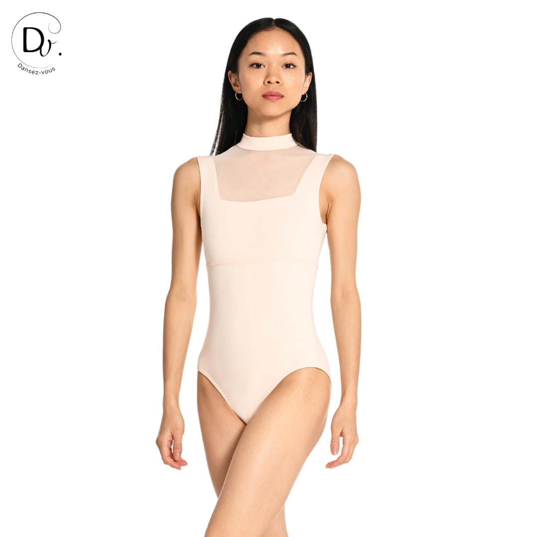 Justaucorps OLGA Dansez-Vous? – Col officier, larges bretelles, microfibre douce