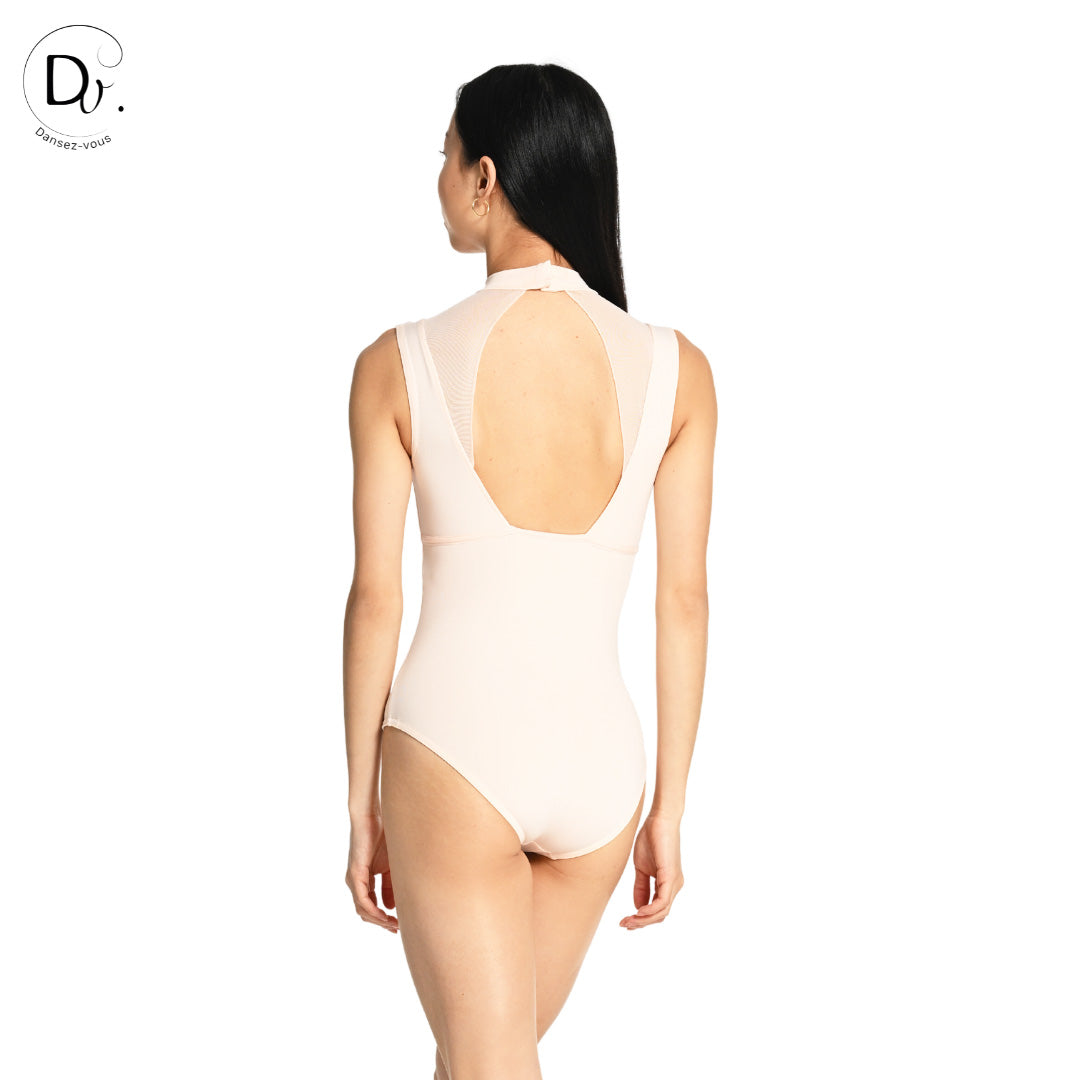 Justaucorps OLGA Dansez-Vous? – Col officier, larges bretelles, microfibre douce