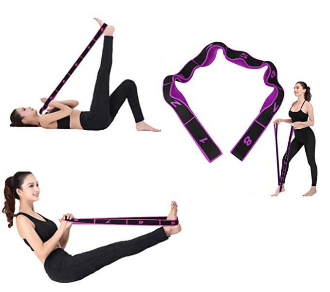 Élastique de force moyenne – Bande d’entraînement 8 boucles pour assouplissement et renforcement (TH-137)