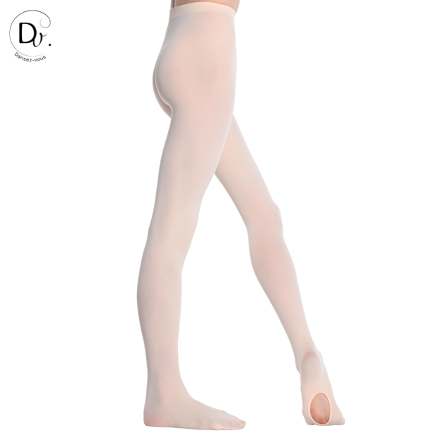 Collant convertible Danse Classique - Rose ballet - 80 deniers - Dansez-Vous? (P101)