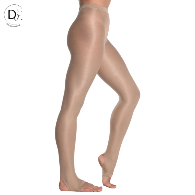 Collants étrier scintillants Dansez-Vous? – Ceinture plate, gousset discret, parfaits pour la scène (S103)