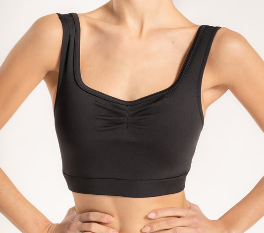Brassière BREE PRO Dansez-Vous? – Devant cœur, encolure froncée, bandes élastiques