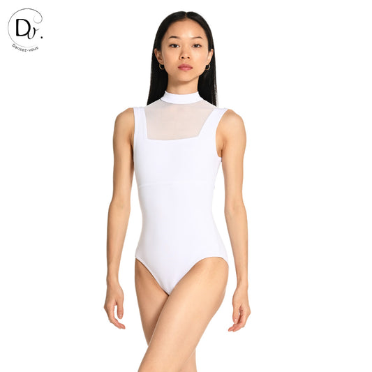 Justaucorps OLGA Dansez-Vous? – Col officier, larges bretelles, microfibre douce